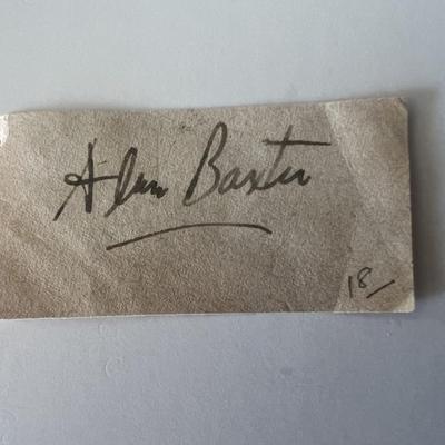 Actor Alan Baxter original signature 