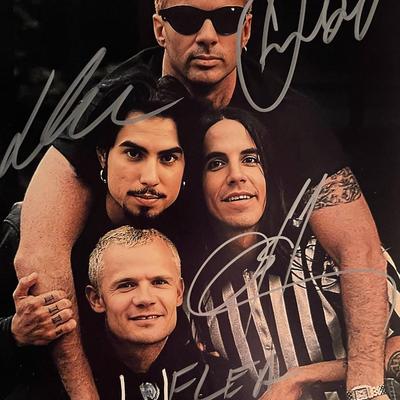 Red Hot Chili Peppers band signed photo