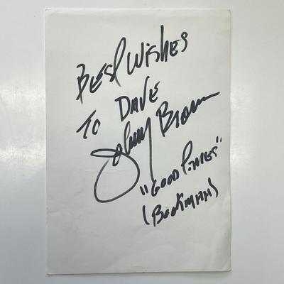 Good Times Johnny Brown signed note