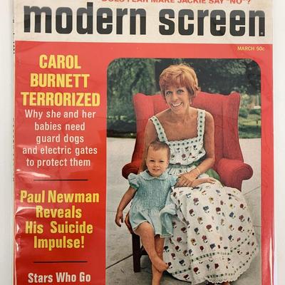 Modern Screen Magazine Carol Burnett/ Paul Newman / Liz Taylor March 1971 