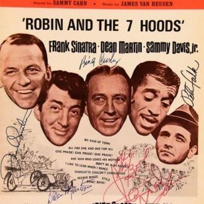 Robin And The 7 Hoods signed sheet music 