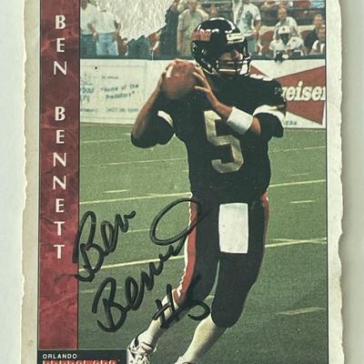 Orlando Predators Ben Bennett 1994 Pioneer #5 signed trading card 