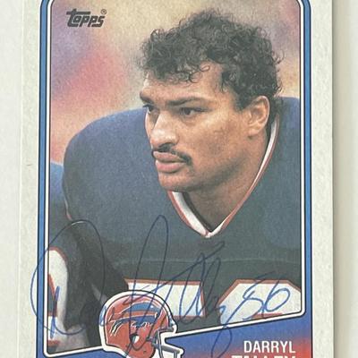 Buffalo Bills Darryl Talley 1986 Topps #228 signed card