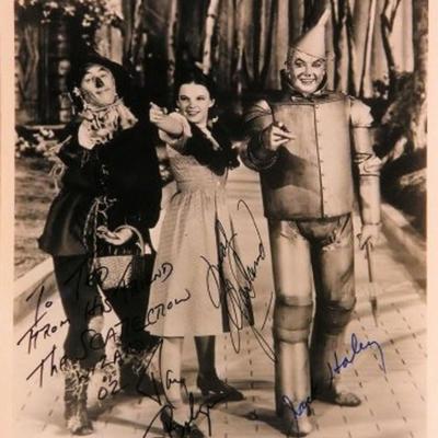 The Wizard of Oz cast signed movie still photo 
