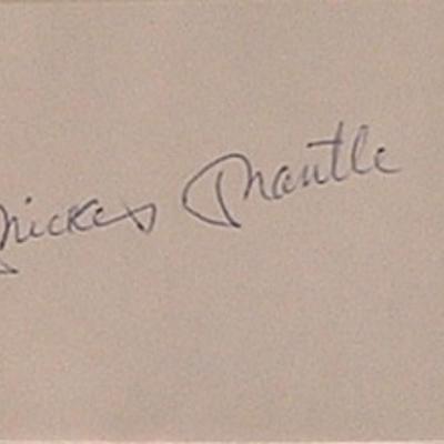 Mickey Mantle signature slip 