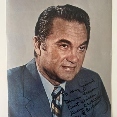 Former Governor of Alabama George Corley Wallace signed photo