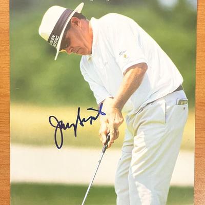 Professional golfer Jay Sigel signed magazine page 