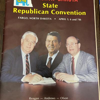 Vintage ND Republican Convention programs