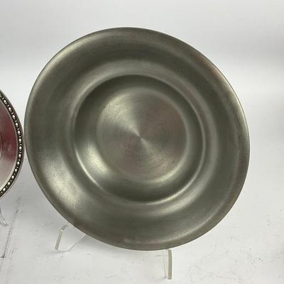 765 Svenst Tenn Bowl, Pedestal & Plate
