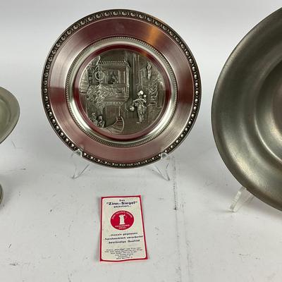 765 Svenst Tenn Bowl, Pedestal & Plate