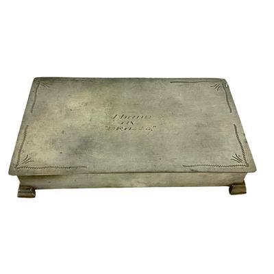 768 Antique GAB TENN Pewter Box