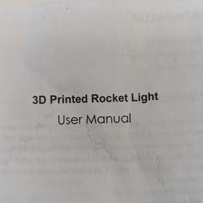 3D Printed Rocket Light & Apollo V Replica Rocket