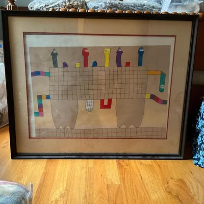 770 Signed and Numbered Sadamasa Motonaga " Slightly Shaking " Colored Silkscreen