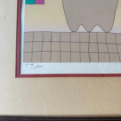 770 Signed and Numbered Sadamasa Motonaga " Slightly Shaking " Colored Silkscreen