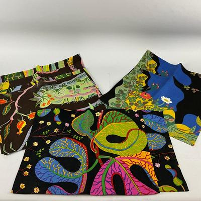 772 Total of Eight Place Mats & Pillow Covers Designed By Josef Frank