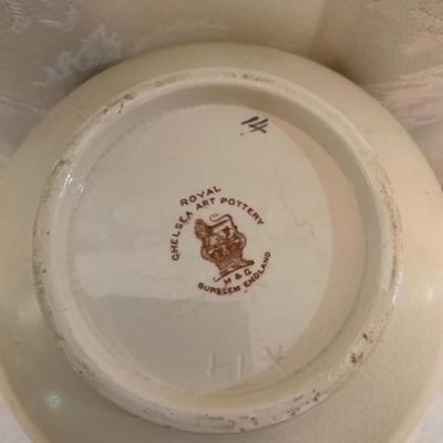 Antique Royal Chelsea art pottery Burslem vase, England