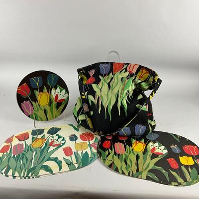 774 Lot of Josef Frank Hang Bag, Trivet & Place Mats