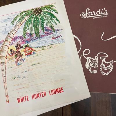 Vintage menus (Sardi’s NY, Harry’s, more)