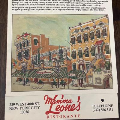 Vintage menus (Sardi’s NY, Harry’s, more)