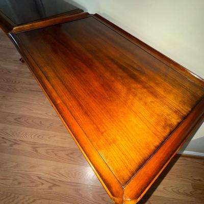 036 Pair of Vintage Mahogany Tea Tables with Pullout