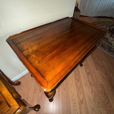 036 Pair of Vintage Mahogany Tea Tables with Pullout