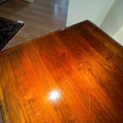 036 Pair of Vintage Mahogany Tea Tables with Pullout