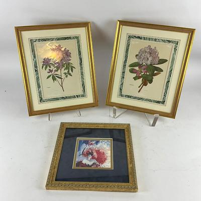 778 Total of Three Prints; Two Botanical Prints & One Woman Print