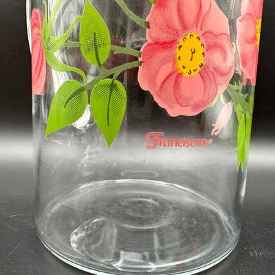 FRANCISCAN “Desert Rose” Goblets & Glass Pitcher