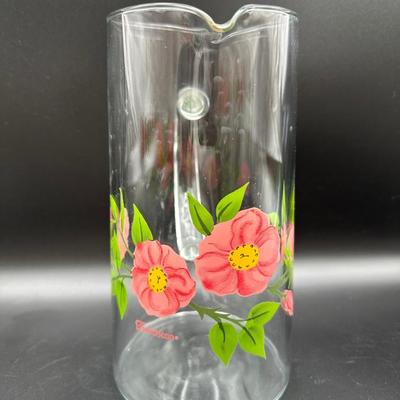 FRANCISCAN “Desert Rose” Goblets & Glass Pitcher