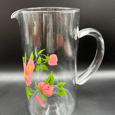 FRANCISCAN “Desert Rose” Goblets & Glass Pitcher