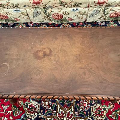 038 Vintage Mahogany Rope Edge Coffee Table