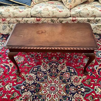 038 Vintage Mahogany Rope Edge Coffee Table