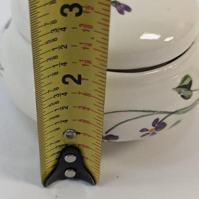 Marie's Hand Painted Under Glazed Trinket Dish With Lid