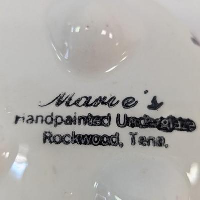 Marie's Hand Painted Under Glazed Trinket Dish With Lid