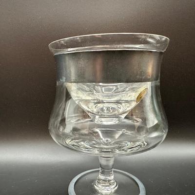 Vintage Arcadia Crystal Rumania Caviar Shrimp Cocktail Seafood Servers