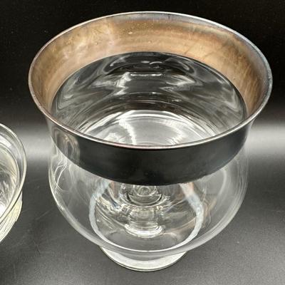 Vintage Arcadia Crystal Rumania Caviar Shrimp Cocktail Seafood Servers