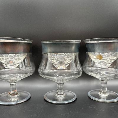 Vintage Arcadia Crystal Rumania Caviar Shrimp Cocktail Seafood Servers