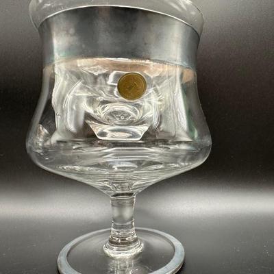 Vintage Arcadia Crystal Rumania Caviar Shrimp Cocktail Seafood Servers