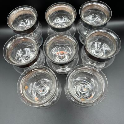 Vintage Arcadia Crystal Rumania Caviar Shrimp Cocktail Seafood Servers
