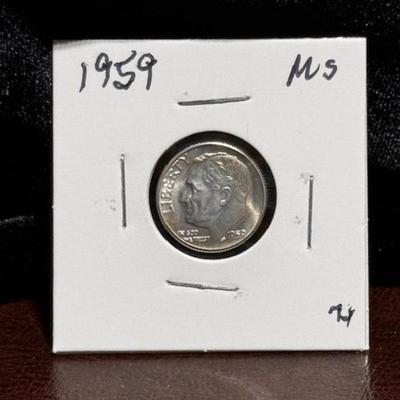 1959 Roosevelt Dime MS
