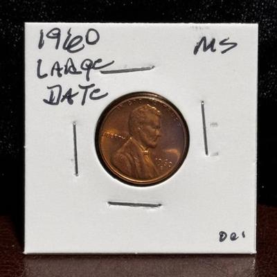 1960 Large Date Linclon Penny MS