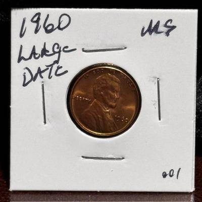 1960 Large Date Linclon Penny MS