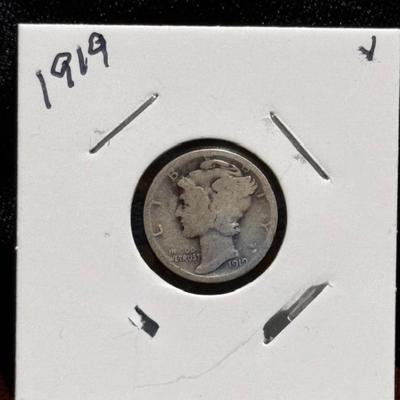1919 Mercury Dime