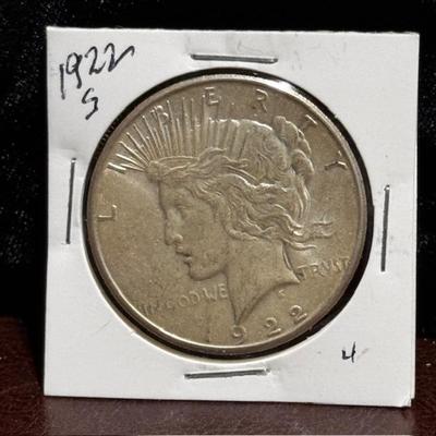 1922 S Peace Dollar