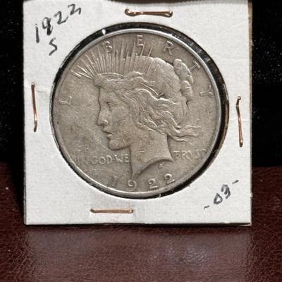 1922 S Peace Dollar