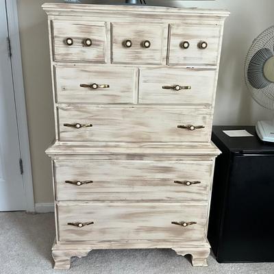 Sale Photo Thumbnail #152: Night stand measuring 26" high x 12.25" wide x 15' deep 
Tall Dresser - 50" high x 30" wide x 18.25" deep 
Large Dresser 33" high with mirror 67" high x 53" wide x 18.5" deep