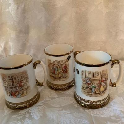 Set of 3 Arthur Wood old Chelsea Steins