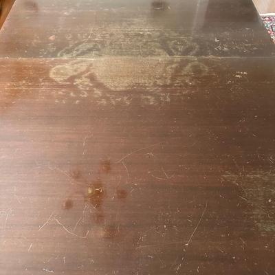 Vintage Mahogany Double Pedestal Dining Table w/ 2 Leaves