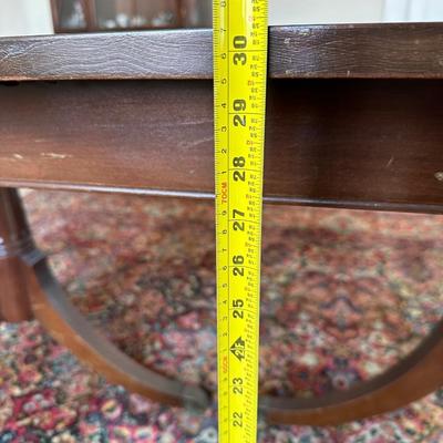 Vintage Mahogany Double Pedestal Dining Table w/ 2 Leaves