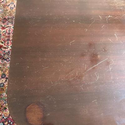 Vintage Mahogany Double Pedestal Dining Table w/ 2 Leaves